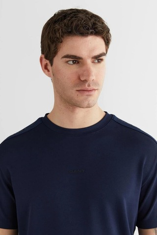 Gant Erkek Lacivert Baskılı Kısa Kollu T-shirt-14685