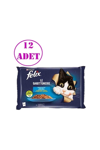 Felix Multipack Somonlu ve Ton Balıklı Yetişkin Kedi Yaş Maması 4 x 85 G 12 Adet Felix Multipack Somonlu ve Ton Balıklı Yetişkin Kedi Yaş Maması 4 x 85 G 12 Adet