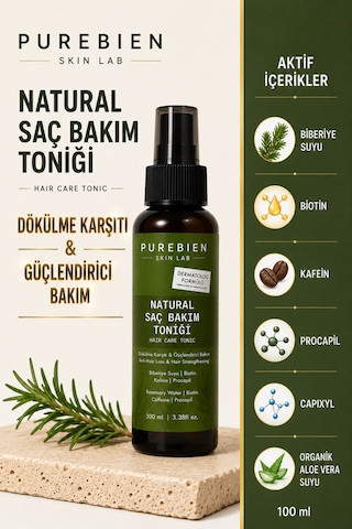 Natural Saç Bakım Toniği Dökülme Karşıtı & Güçlendirici Bakım 100ml