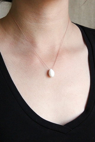 Argentum Concept 925 Ayar Gümüş Zincirli Beyaz Oniks Kolye - N122401