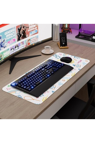 Çocuk Gaming Mouse Pad Kauçuk Kaymaz Taban Mousepad V4, 70x30 Xl