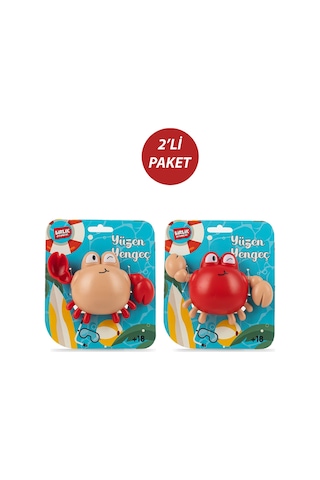 Yüzen Yengeç 2 Li Banyo Oyuncağı Bebek Küvet Su Oyuncağı 18 Ay+