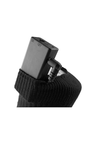 Youmex Kışlık Dış Etkinlikler İçin Isıtıcı Çorap - Kayak, Yürüyüş, Kamp İçin Isı Sağlar, Pil Kutusuyla Pil Yok - Kalın Pamuk, Konforlu Siyah