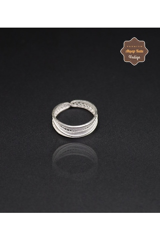 Alyans Model El İşçiliği 925 Ayar Gümüş Telkari Kadın Yüzük 201024681 Gümüş