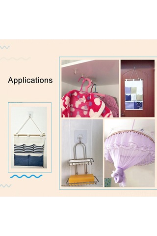 Monyee Ev İçin Dayanıklı Çelik Çekiçsiz Yapıştırıcı Kanca - Banyo Mutfak Kapı Arka Duvar Montajlı Yük Taşıma Diğer