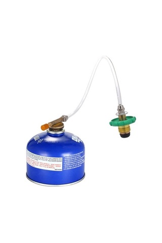 Bloomnest Kamp Ocakları Propan Adaptörü Düz Silindirik Tank Bağlantı Şişe Adaptörü Altın Renk Altın Altın