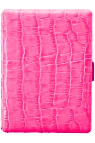 Pearl Japan Cosmos Deri Uzun Sigara Tabakası Croco Pembe 9lu
