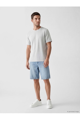Lcwaıkıkı Classic Gri Regular Fit Basic Erkek Dry Touch Tişört