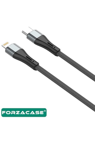 Forzacase Fc853 18w 3a Type-c To Lightning Örgülü Şarj Ve Data Kablosu 1 M