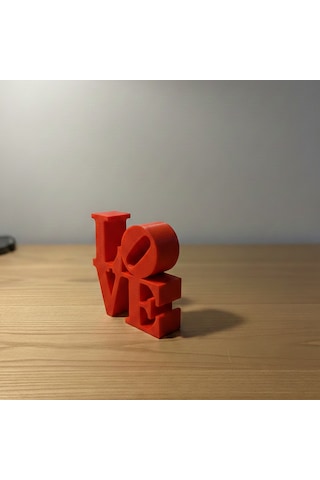Modern "love" Tipografik Dekoratif Figür Minimalist Pla Masaüstü Aksesuarı Kırmızı