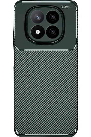 Mey İthalat Redmi Note 14 Pro Plus Kılıf Auto Focus Karbon Kapak - Koyu Yeşil Çok Renkli