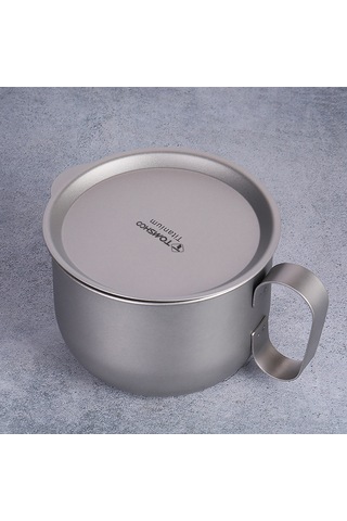 Teltree Tomshoo Ta8351 Titanyum Kahve Fincanı Kapağı - Saf Titanyum, 107mm, 23g, Gümüş Renk Diğer