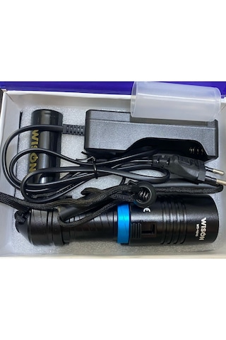 Wison Ws-4545 Şarjlı Su Altı Dalış El Feneri 10w 1800 Lümen