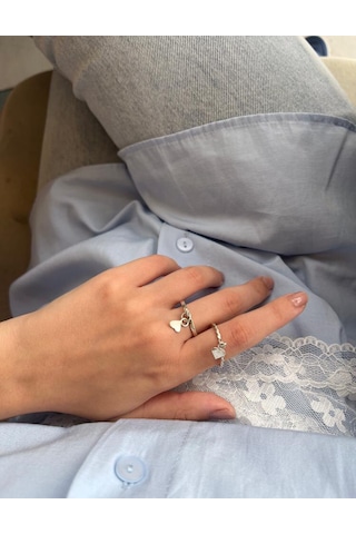 Charm Burgu Yüzük Gümüş