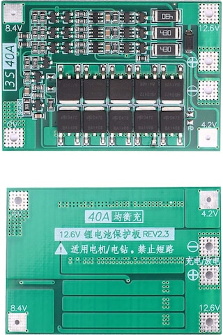 Bms 3s 40a Bms Pil Koruma Balans Kartı 18650 Lityum Li-ıon
