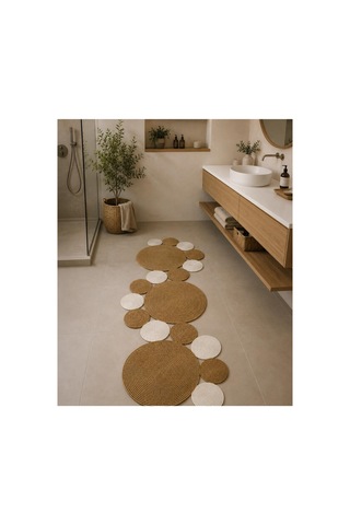 Jüt Kilim, Paspas, Mutfak Halısı, Banyo Paspası, Kilim, Halı, Oturma Odası Halısı, Balkon Paspası 310bambukrem 310bambukrem