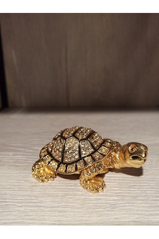 Swarovski Taşlı Kaplumbağa Mücevherlik / Dekoratif Biblo