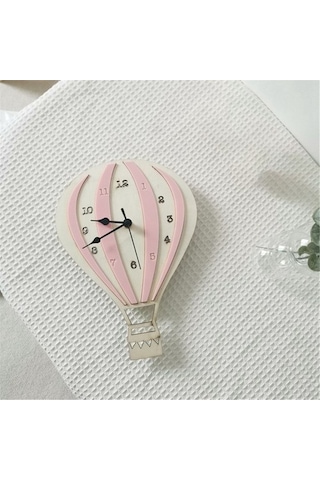 Goldenqian Ev Ofis Için Sıcak Hava Balonu Şekilli Sessiz Duvar Saati, Gri 0azj3n Gri