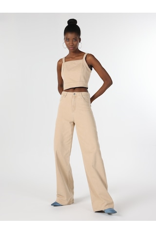 Colin's Crop Top Açık Kahvarengi Kadın Kolsuz Gömlek CL1064534_Q1.V1_DN00447