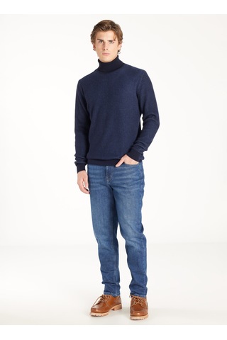 Ted Baker Lacivert Erkek Balıkçı Yaka Standart Kazak Tbmrkw1068
