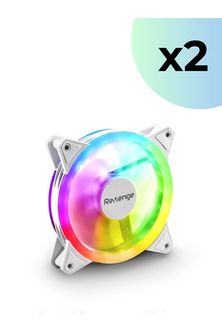 Nova Bilgisayar Kasası İle Uyumlu 2-4 Adet 12cm Rgb Fan Nova Fanı 120mm Fan 2'li Beyaz