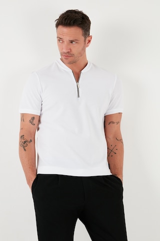 Buratti Pamuklu Regular Fit Yarım Fermuarlı Kolej Yaka 3'Lü Paket Erkek T Shirt 5902653S3 Siyah-Beyaz-Lacivert