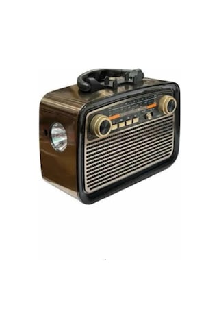 Zenvia Nostalji Radyo Bluetooth Hoparlör Usb-sd Kart Giriş Led Fener Işıklı Bataryalı Pilli Yeni Nesil Znv2026