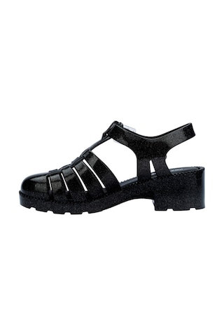 Mini Melissa Kız Çocuk Possession Parıltılı Simli İnci Siyahı Sandalet-14476 Siyah