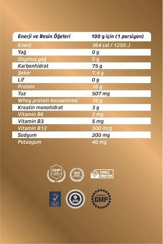 Mass Gainer Çikolata Aromalı 2400G. Karbonhidrat Tozu 24 Servis