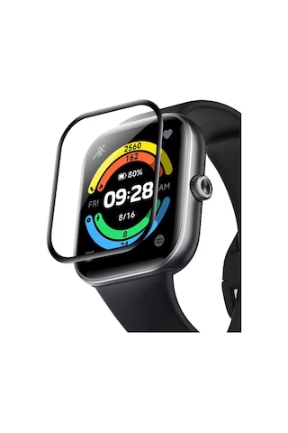 Forzacase Xiaomi Redmi Watch 5 İle Uyumlu Çerçeveli Tam Kaplayan 3d Pet Ekran Koruyucu Film Fc016