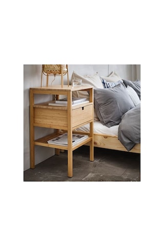 Ikea Nordkısa Komodin, Bambu, 40x40 Cm
