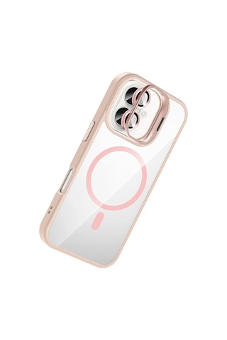 Erdo Ticaret Joko İphone 17 Remim Lensli Magsafe Standlı Kapak - Pembe Erdotıca