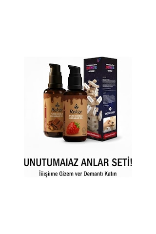 Rekze Çiftlere Özel Masaj Yağı + Denge Oyunu Seti