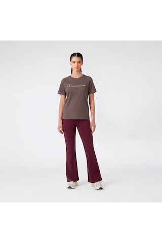 Champion Ss Regular Fit Kadın Gri T-shirt 118382 2800153