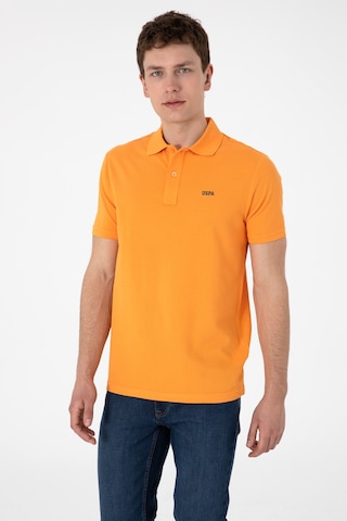 U.S. Polo Assn. Erkek Regular Fit Polo Yaka Turuncu Basic Tişört 50306007-VR051