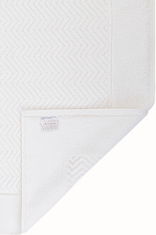 Tilos Jakarlı Ayak Havlusu Beyaz 60x90 2225 Beyaz