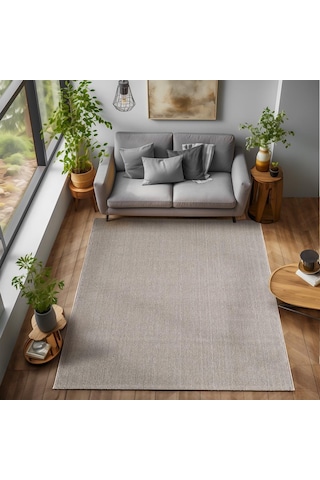 Yumuşak Bukleli Sisal Jüt Salon Oturma Odası Kahverengi Renkli Halı Kahverengi