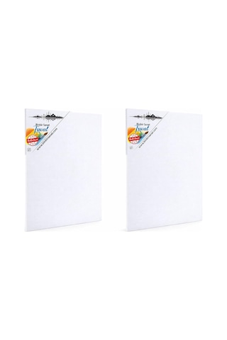 %100 Pamuk Öğrenci Işi Kampanyalı Arka Zımbalı Tuval 35x50 Cm Resim Tuvali -2 Adet - Boş Tuval Binbirsanat Diğer
