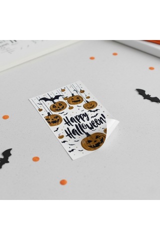 Delux Serisi Ev Dekoru Salon Süslemesi Dekoratif Ürün Happy Halloween Temalı Duvar Stickerı Çok Renkli
