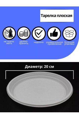 Ooo "kompanıa Servıs-pak" K Kullanımlık Plastik Tabaklar 100 Adet 20,5 Cm 218453484 100 adet