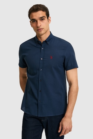 U.s. Polo Assn. Erkek Lacivert Gömlek Kısa Kollu 50324727-vr033