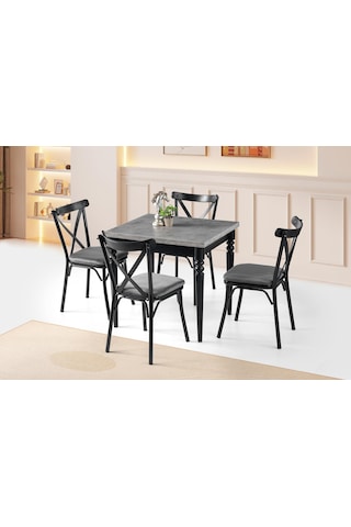 Pınar Bahar Açılır Mutfak Masa Sandalye Takımı 70x80