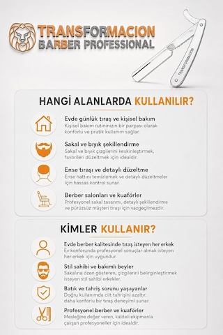 Türk Tipi 2 Li Kırmızı Profesyonel Berber Usturası, Sakal Şekillendirme Ve Pürüzsüz Tıraş İçin Jiletli Klasik Erkek Ustura, Türk Tipi Çelik Tıraş Bıçağı 723345