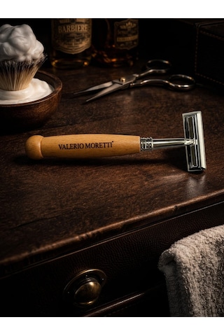 Valorıe Morettı Bambu Saplı Premium Metal Başlıklı Klasik Tıraş Bıçağı