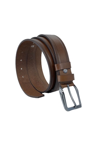 3.5 Cm Klasik %100 Hakiki Gerçek Manda Derisi Kemer Taba