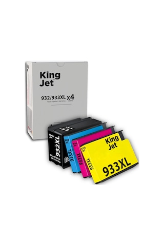 Kingjet Hp Officejet Pro 7610 Uyumlu Yüksek Kapasiteli 4 Renk Takım Çipli Uyumlu Kartuş