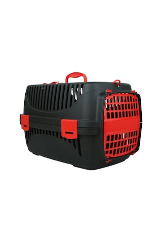 Pribor Kedi Köpek Evcil Hayvan Taşıma Çantası Box Orta Boy Çok Fonksiyonlu Siyah-kırmızı
