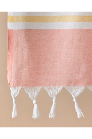 Candy Rejenere Çizgili Peştamal 90x150 Cm Sarı-mercan Sarı-mercan