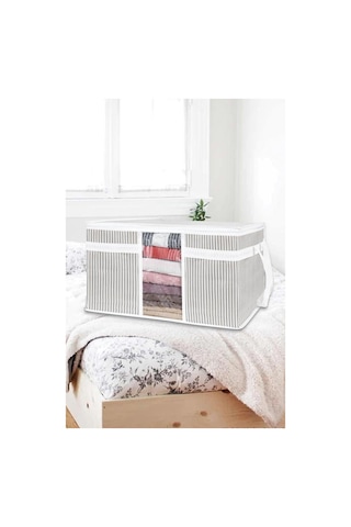 Flosoft Yastık Havlu Kıyafet Çamaşır Hurcu Düzenleyici 75x40x40cm