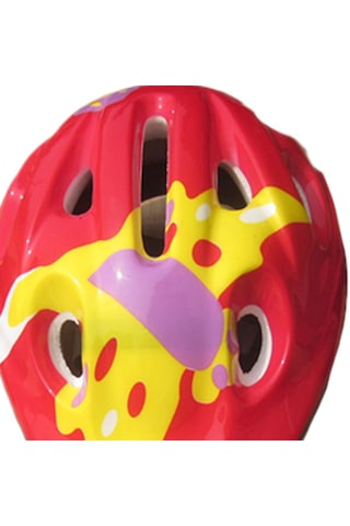 Suntek 7 Adet Çocuk Paten Scooter Kask Diz Bileklik Kırmızı Kırmızı